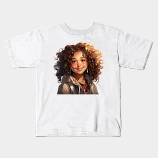 AFRICAN AMERICAN GIRLS SMILING HAPPY Kids T-Shirt